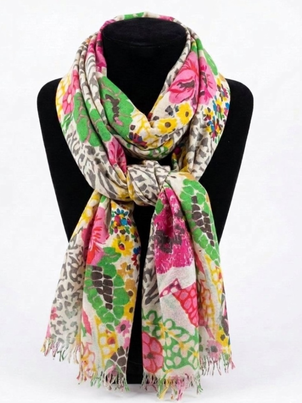 Isaac Mizrahi Vibrant Multicoloured Floral Scarf Wrap